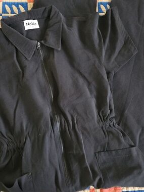 Women’s Black Jumpsuit - Sleek Zip-Front Style